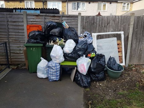 Garden clearance team at work in Finchley